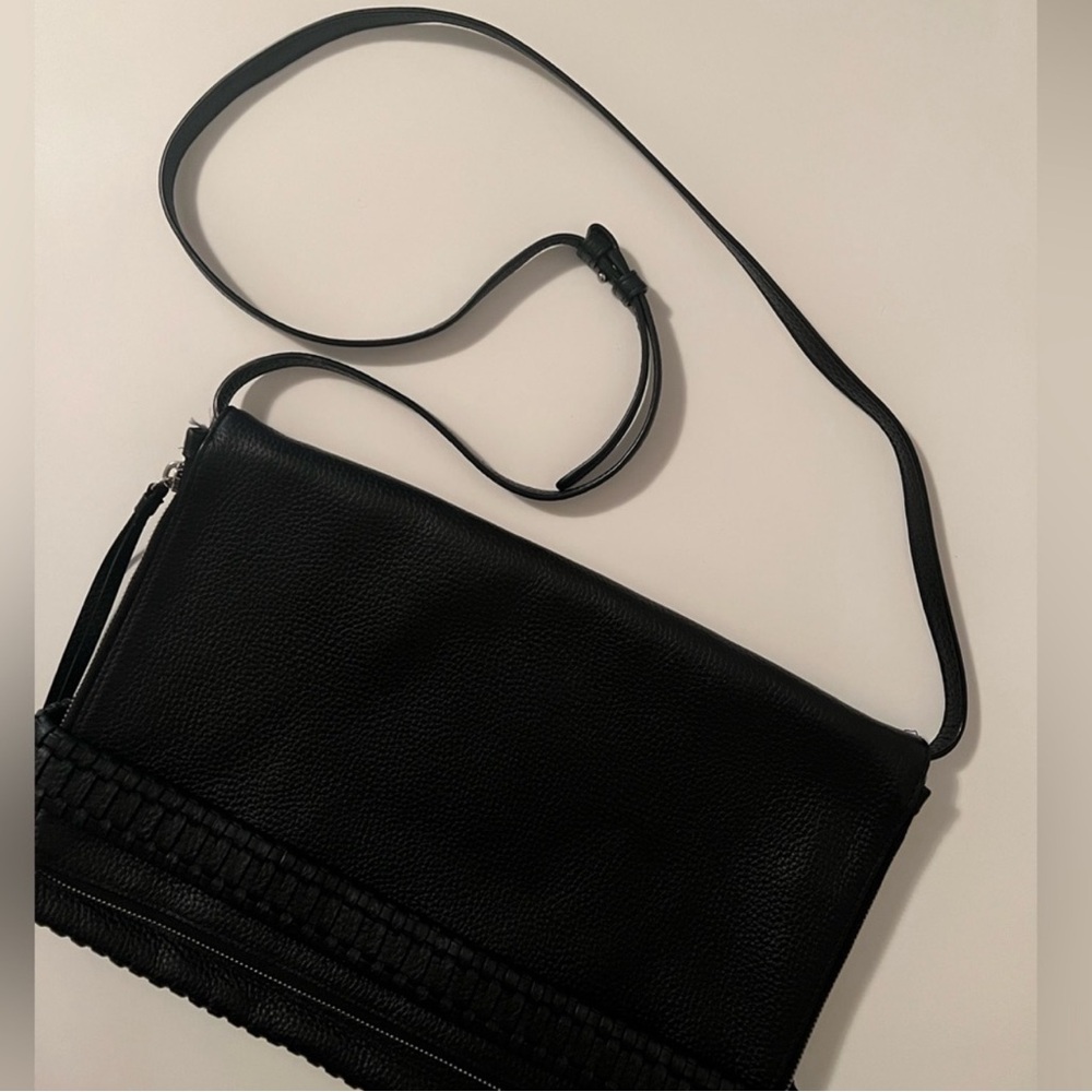 All Saints — Black Leather Purse